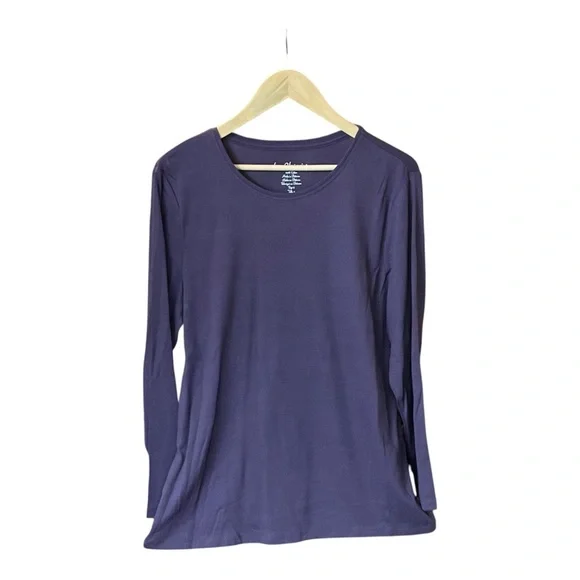 Chico’s Long Sleeve Knit Tee in Purple - Size 3 (US 16) - Picture 1 of 7